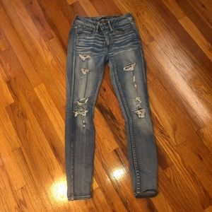 American Eagle ripped jeggings